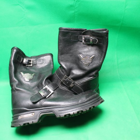 Harley-Davidson  Motorcycle Riding Boots Buckle  Size 11  95001 style - Picture 1 of 9